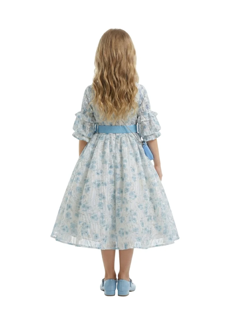 بيداني Safa Blue Pearl Dress with Bag